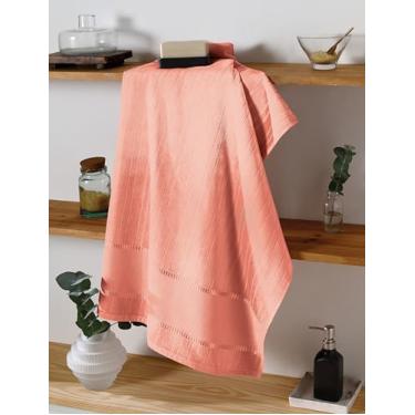 Imagem de Kit 4 Toalhas Lavabo Para Artesanato Bordar ou Pintar - Lisa 30cm X 45cm Artesanalle Dohler S.A (Rosa)