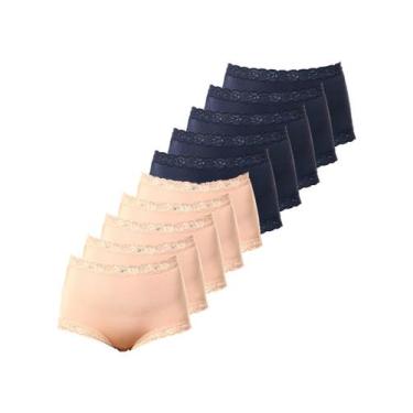 Imagem de Kit com 10 Calcinhas Alta Safira Demillus 57330 Colorido, Azul marinho