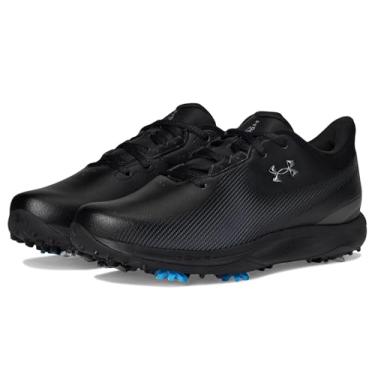 Imagem de Under Armour Tênis masculino Drive Fade Golf Cleats, (002) preto/prata metálico, 38