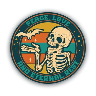 Imagem de Esqueleto engraçado retrô na moda pacote de adesivos de vinil icônico – Decalque com impressão UV à prova d'água de 12 cm – Várias citações sarcásticas diferentes - Peel & Stick – Várias variações