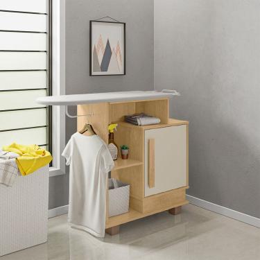 Imagem de Tábua de Passar Havaí Multiuso com Gabinete Cinamomo/off-white