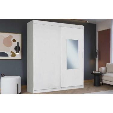 Imagem de Guarda Roupa Casal 2 Portas De Correr (1 C/ Espelho) E 2 Gavetas Ph 16932 Branco - Herval