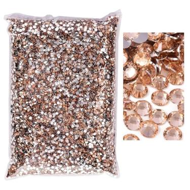 Imagem de Blinginbox 5000 peças de strass flatback, strass de resina não hotfix grande quantidade atacado para artesanato DIY design criativo, roupas, maquiagem, arte de unhas (6 mm = 0,6 cm, champanhe)