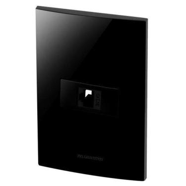 Imagem de Conjunto 1 Tomada Rede Rj45 - Inova Black Piano - Blp25