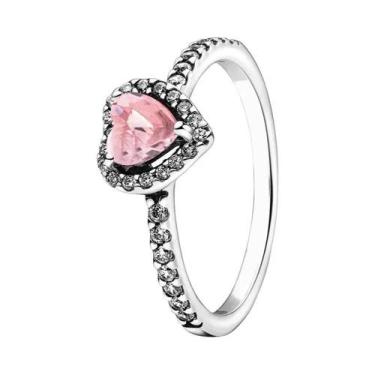 Imagem de Anel Feminino De Coração Chakra Turquesa Preto E Rosa ME Joia Fina Ori