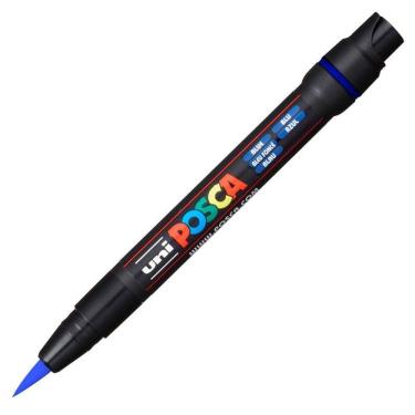 Imagem de Caneta Posca Brush PCF 350 azul Uni Ball