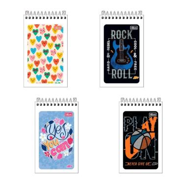 Imagem de Caderneta espiral capa flexível 1/64 60 fls D Mais Tilibra