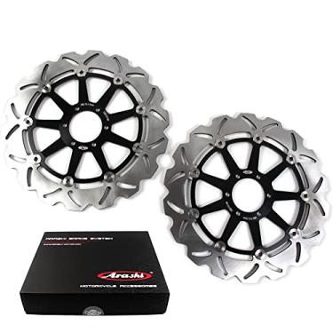 Imagem de Discos de freio dianteiro Arashi Rotores para Aprilia RS660 20-21, TUONO 660 2021, SHIVER GT750 2009, SL750 SHIVER 2007-2017, DORSODURO 750 2008-2017, peças de acessórios de motocicleta preta