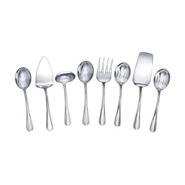 Imagem de Gourmet Basics by Mikasa 5181046 Kaylee Conjunto de servir 8 peças de aço inoxidável