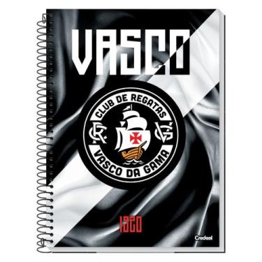 Imagem de Caderno Vasco Da Gama Espiral Capa Dura 1M Universitário 80F, Escudo