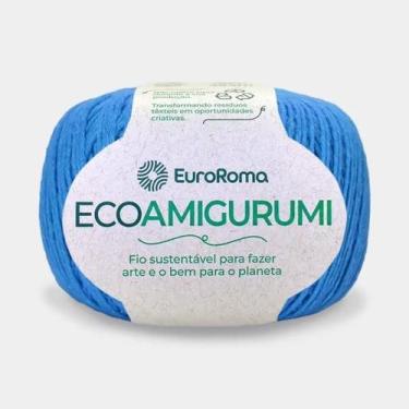 Imagem de Linha Ecoamigurumi Novelo 254 Metros 516TEX Euroroma Fio 8/7, 901 Azul