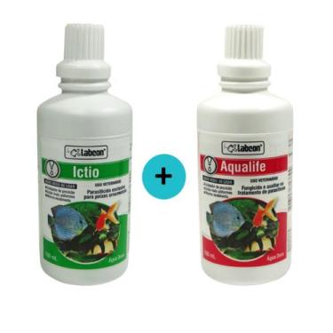 Imagem de Kit Alcon Labcon Ictio 100ml e Aqualife 100ml