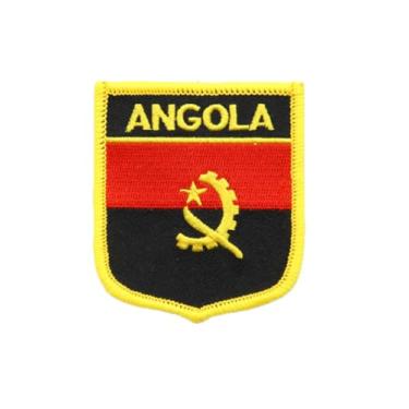 Imagem de Ruoming 1 peça de adesivos de bandeira de Angola bordados a ferro ou costurados tático militar nacional Angola (Angola)*