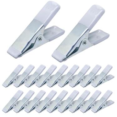Imagem de S SYDIEN Pacote com 20 grampos de mola pequenos de 5 cm, grampos resistentes para pano de fundo, clipes de mola de metal com alças ergonômicas para trabalho em madeira, abertura de mandíbula de 0,9 cm
