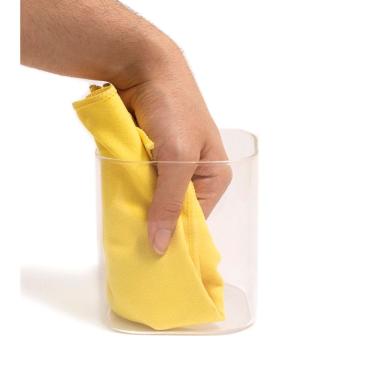 Imagem de Pote 800ml De Vidro Empilhável Com Tampa De Bambu Quadrado