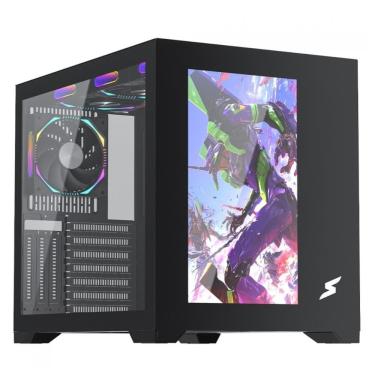 Imagem de Gabinete Gamer SuperFrame Box Magic - Display 13.3 - 6 Coolers - ATX - Preto - SF-CS-BMMAB6F