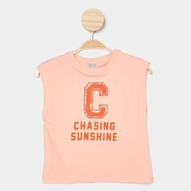 Imagem de Regata Infantil Hering Casual Menina, Laranja, 8A