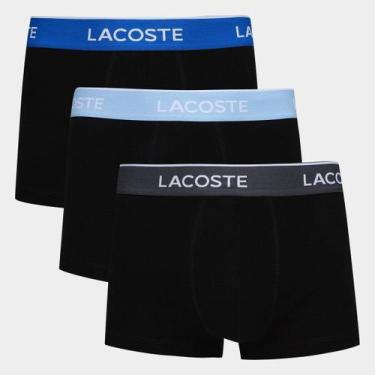 Imagem de Kit Cueca Boxer Lacoste Masculina - 3 Peças, Azul escuro, G
