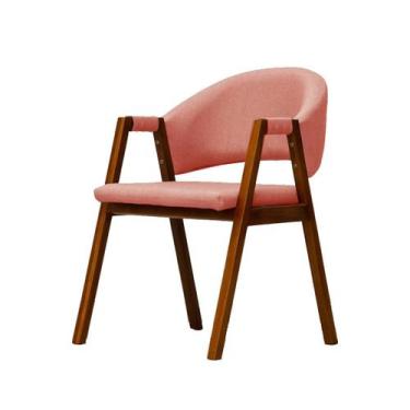 Imagem de Cadeira De Jantar Estofada Essencial Base Madeira Maciça Veludo - Divi