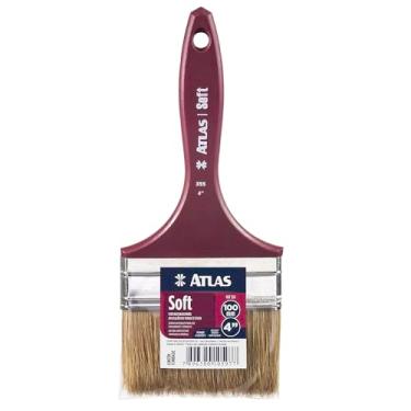 Imagem de Atlas - Trincha Médica para Pintura com Cerdas Brancas, 100% Naturais, Extra-macia de 4 Polegada