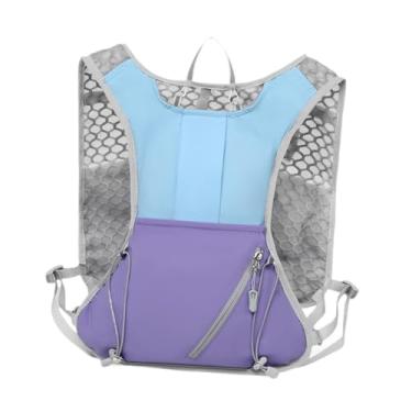 Imagem de Aymzbd Colete de Hidratação Mochila de Hidratação Equipamento Leve para Corrida Bolsa Esportiva Mochila de água para Camping Escalada Ciclismo Corrida Caminh, Azul Roxo