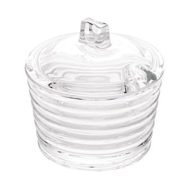 Imagem de Açucareiro de Cristal Colméia Transparente 10x10cm Lyor