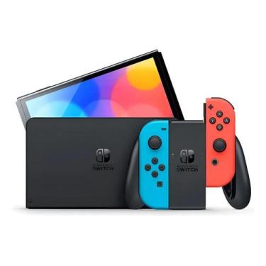 Imagem de Nintendo Switch OLED Controle Azul e vermelho