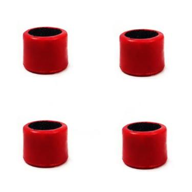 Imagem de 4 peças de mini triturador vermelho redondo de ponta de bilhar, ferramenta de reparo de ponta de sinuca acessório de lixamento
