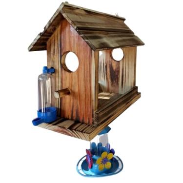 Imagem de Comedouro E Bebedouro Independentes Para PáSsaros Com Porta Para RaçãO