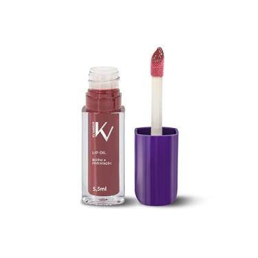 Imagem de KV MAKEUP Lip Oil Brilho e Hidratação, Óleo Labial Hidratante, Rosa, 5,5ml