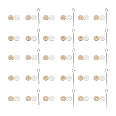 Imagem de KiBcsLic Discos de fibra de madeira para conectores de juntas de bonecas, feitos à mão, materiais para projetos "faça você mesmo", acessórios para