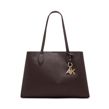 Imagem de Anne Klein Bolsa feminina com compartimento duplo com pingente, café expresso