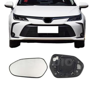 Imagem de Vidro de substituição do espelho lateral do motorista para TOYOTA Corolla 2020-2024, Camry 2018-2024, vidro retrovisor esquerdo aquecido para Corolla 2020, 2021, 2022, 2023, 2024, 2018, 2019, 2020,