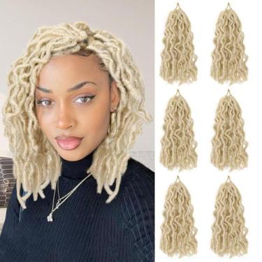 Imagem de Extensão de cabelo WIGNEE 20 cm Faux Locs 27/613 Blonde, 6 pacotes