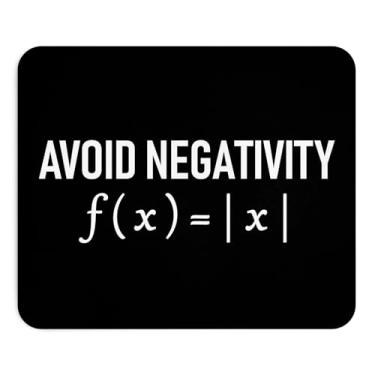 Imagem de Mousepad Evite negatividade, matemática, piada, valor absoluto, função, engraçado, professor, aluno, humor, design, exclusivo, educacional, geek, acessório de mesa, estilo nerd, mouse pad para