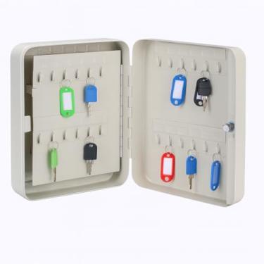 Imagem de PORTA CHAVES CLAVICULARIO ARMARIO PAREDE PORTA 48 CHAVES ORGANIZADOR PROFISSIONAL COM KIT FIXADOR DE PAREDE