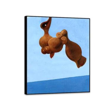 Imagem de Pôster Max Ernst Monumento aos Pássaros Reproduções de Pinturas Famosas Surrealismo Arte de Parede Tela Max Ernst Decoração de Parede para Presentes de Sala de Estar 80 x 60 cm (32 x 24 polegadas