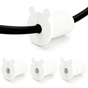 Imagem de 4 peças de ilhós de cabo de 3/10.2 cm compatíveis com Starlink, ilhós de borracha, kit de roteamento, capa de furo para Ethernet/TV, acessórios de fios de silicone à prova d'água, proteção de cabo de