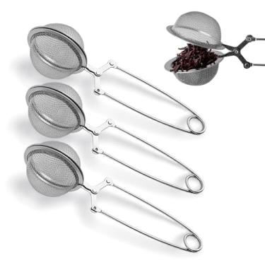 Imagem de Coador de chá Nap Ball Ridworg, 3 unidades de infusor de chá de aço inoxidável premium com alça para infusores de filtro de folhas soltas de chá de malha fina