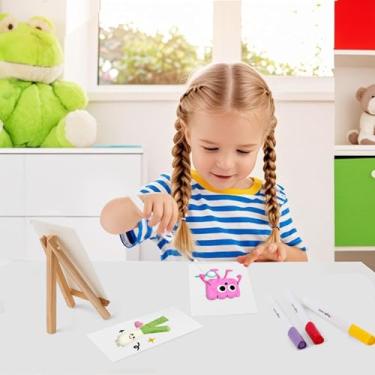 Imagem de Kit de pintura de textura de espuma mágica, tinta inchada, faça você mesmo, caneta de pintura bolha suprimentos de arte com 10 peças