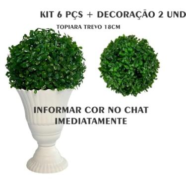 Imagem de Kit Festa Peças - Conjunto de Vaso, Boleira e Bandeja para Decoração de Festa e Mesa de Doces para Aniversário, Casamento e Chá de Bebê(KIT 6 PEÇAS + BUCHINHO)