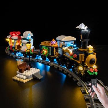 Imagem de Nitemode LED Light Kit Compatible with Lego Holiday Express Train 10361, Upgraded Remote Control Multi-Light Effect Sequence Design Lighting Accessories(No Model)