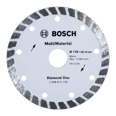 Imagem de Disco Diamantado Turbo 110x20mm Bosch 2608615230000 – Corte Preciso E Resistente Multim...