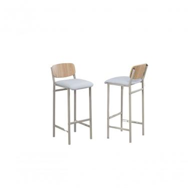 Imagem de Kit 2 Banquetas Tubulares Confort - Gol Decor Laminado Cinamomo-linho Bege-champagne