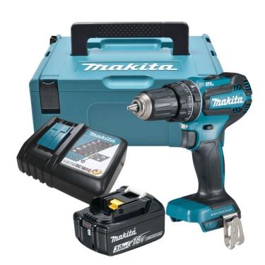 Imagem de Combo Furadeira-parafusadeira Makita 18v Dhp485rf1j – Bateria 3ah, Carregador E Maleta Mak-pac único