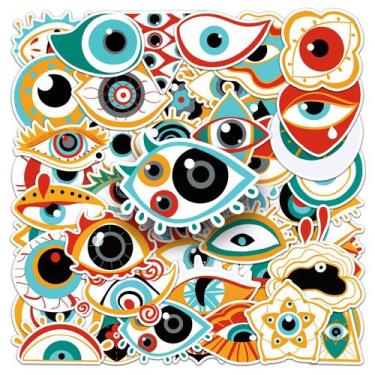 Imagem de Adesivos Evil Eye, 50 peças, decalques de vinil à prova d'água para de