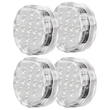 Imagem de Luzes LED RGB de 16 cores para piscina, submersíveis 4 com 1 controle remoto, luzes de banheira de aquário à prova d'água, iluminação ambiente ideal