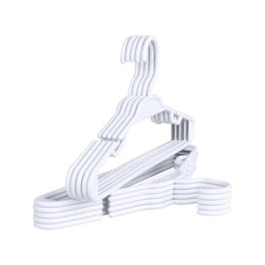 Imagem de Cabide Infantil de Plástico Organização de roupas de bebê, peças do enxoval e itens infantis em geral(BRANCO,50)