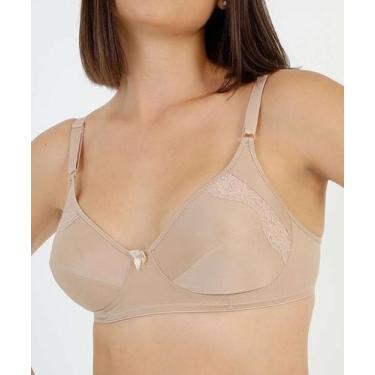 Imagem de Sutiã Redutor Recorte Renda Sem Bojo DelRio-79705, Bege, 48