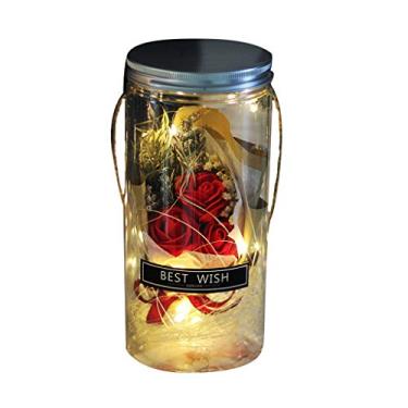 Imagem de LMJYU Presentes de flores artificiais de LED, sabonete, flor, plástico, aromaterapia, sabonete, rosa, casamento, flor artificial, dia dos namorados, dia das mães